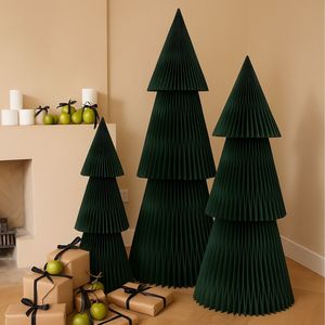 Homewares: Paper Christmas Tree - Large Dark Green
