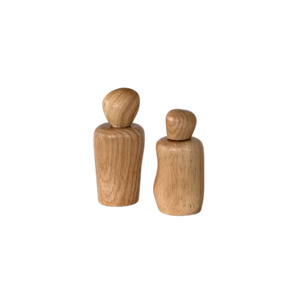 Planters: Wavy Salt and Pepper shakers - Natural