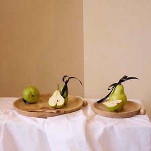 Planters: Wooden Circle Tray - Natural Large