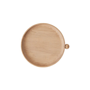 Planters: Wooden Circle Tray - Natural Small
