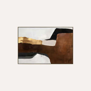 Wall Art: Amber Gold Abstract V1