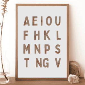 For The Little Ones: Simple Tongan Alphabet Print - ('Alafapeti Faka-Tonga)