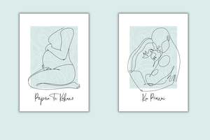 Home Decor: 2 Piece Māori Affirmation Print - (Poipoia Te Kākano, Kia Puāwai)