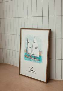 Cars Boats: Custom Boat Portrait- Watercolour Drawing