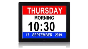 Jumbo Digital Day Clock 15″ ideal for reception areas