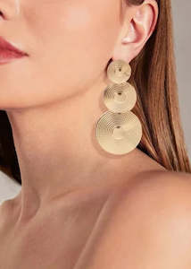 Jewellery: Gold Round Plating Earrings