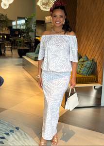 Puletasi Two Piece: Petra Puletasi - Lunar White