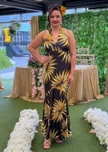 Ella Dress - Gold Noir