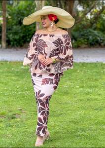 Puletasi Two Piece: Tausala Puletasi - Koko & Cream