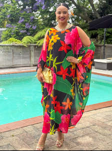 Kaftans: Pele Kaftan - Island Blooms