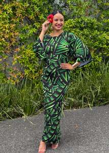 Puletasi Two Piece: Meilin Puletasi - Black Forest