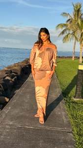 Puletasi Two Piece: Waiana Puletasi - Coco Hibiscus