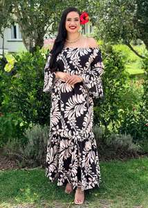 Tia Dress - Ink & Ivory