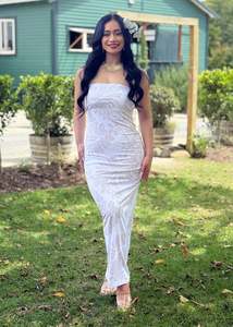 Dresses: Maiana Dress - Pacific White