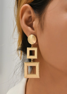 Square Drop Earrings