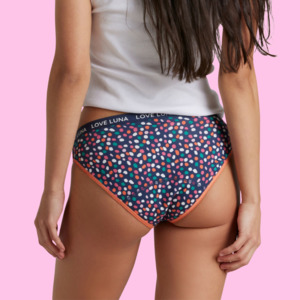 Period Underwear: Love Luna First (Teen) Bikini Brief – CONFETTI