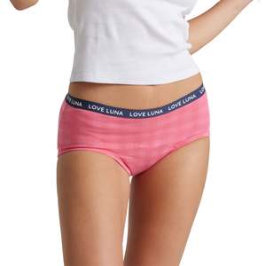 Period Underwear: First Period Boyleg Brief – Pink Gingham