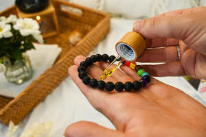 Under 25 Dollars: Chakra Lava Stone Bracelet