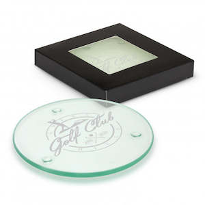 Coasters: Venice Glass Coaster Set of 2 - Round