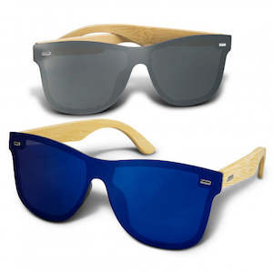 Sunglasses: Ryder Mirror Lens Sunglasses - Bamboo
