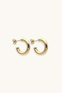 Gold Earrings: Juno Hoop Earrings