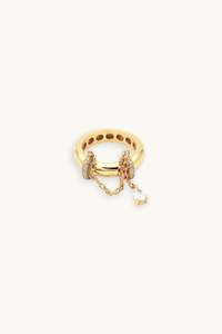 LUMI CHAIN PEAR RING