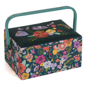 Hemline: Embroidered Flower Garden Sewing Box