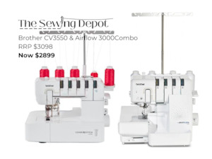 Brother Brand: Brother Airflow 3000 & CV3550 Coverstitch Combo
