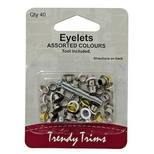 Fastenings: Eyelets - Assorted 40 pack