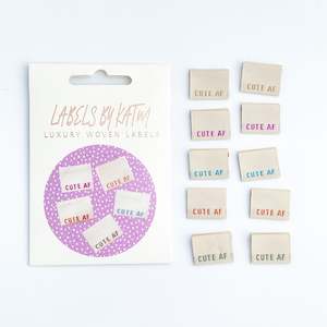 Labels Motifs: Woven Labels - "CUTE AF"