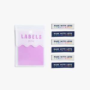 Labels Motifs: Woven Labels - "Made with Love and Swear Words"