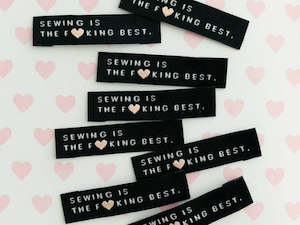 Labels Motifs: Woven Labels - "Sewing is the F**king Best"