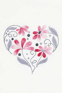 Dmc Threads: Heart DMC Embroidery Kit