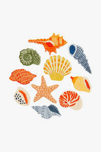 Dmc Threads: Seashells DMC Embroidery Kit