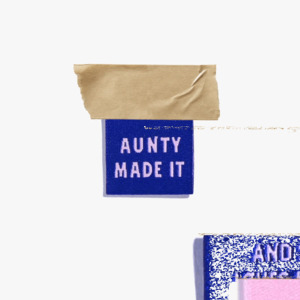 Labels Motifs: Woven Labels - "Aunty Made It"