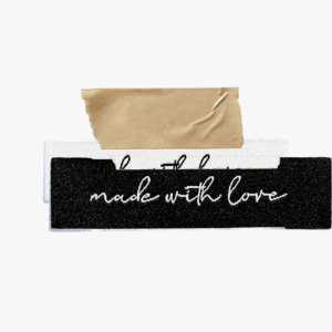 Labels Motifs: Woven Labels - "Made with love"