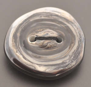 Streaky Charcoal Glass Button