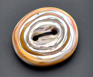 Notions Miscellaneous: Brown Rings Glass Button