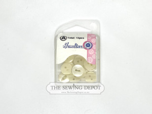 Hemline: 11mm Fish Eye Buttons 13-pack