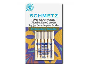 Schmetz Home Sewing Machine Needles - Embroidery GOLD