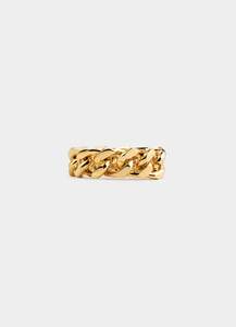 Rings Category: Cuban Chain Ring - 18K Gold Plated