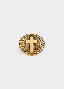 Rings Category: Holy Dominion Ring - 18K Gold Plated