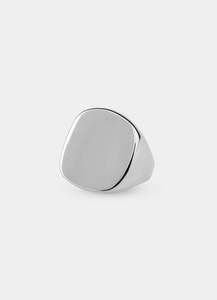 Rings Category: Rounded Signet Ring - Stainless Steel