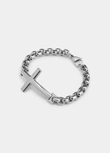Bracelets Category: Box Cross Bracelet - Stainless Steel