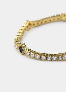 Vendetta Four Leaf Baguette Bracelet - 18k Gold Plated