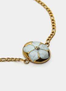 Frangipani Pendant Bracelet - 18K Gold Plated