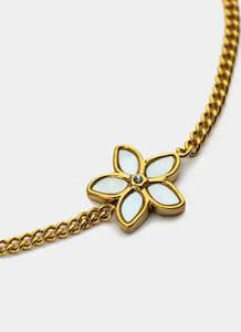Bracelets Category: Frangipani Bracelet - 18K Gold Plated