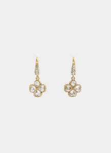 Earrings: Vendetta Four Leaf Chandelier Earring - 18k Gold Plated