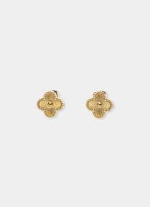 Vendetta Four Leaf Gilded Fill Earring - 18k Gold Plated