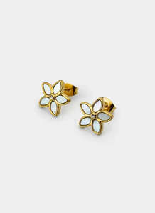 Frangipani Earrings - 18K Gold Plated